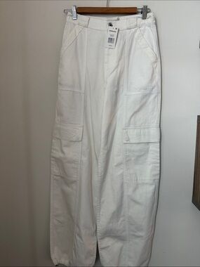 SIMKHAI Calista Cotton Chambray Toggle-Cuff Cargo Pants Size XS